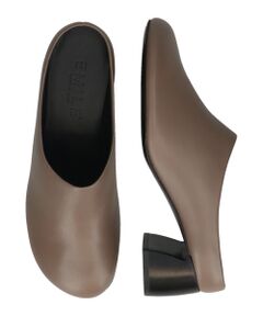 INTER-CHAUSSURES / インター ショシュール サンダル | 【EMILE】オブリークトウレザーミュール