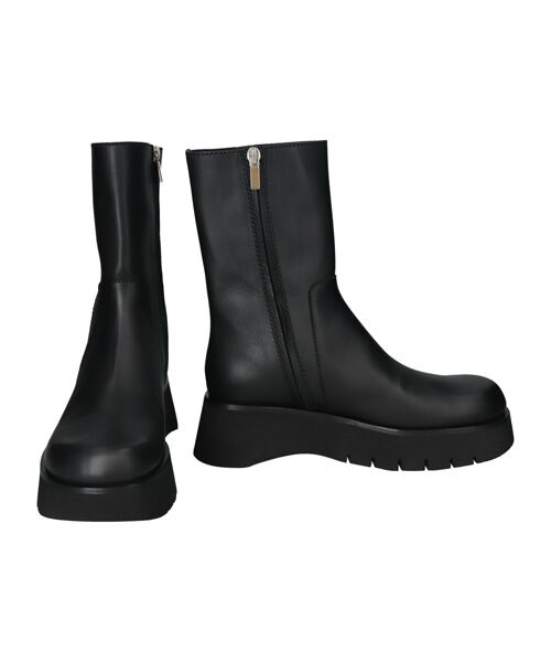 INTER-CHAUSSURES / インター ショシュール ブーツ（ショート丈） | 【EMILE】オブリークトウ厚底ショートブーツ | 詳細4