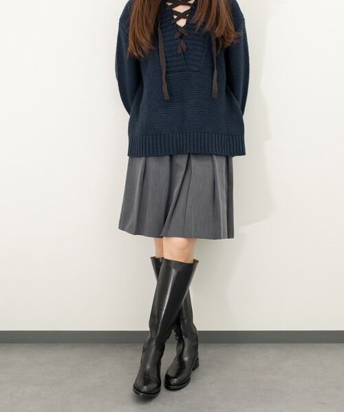 INTER-CHAUSSURES / インター ショシュール ブーツ（ロング丈） | 【mara bini】ラウンドトウローヒールレザーロングブーツ | 詳細8