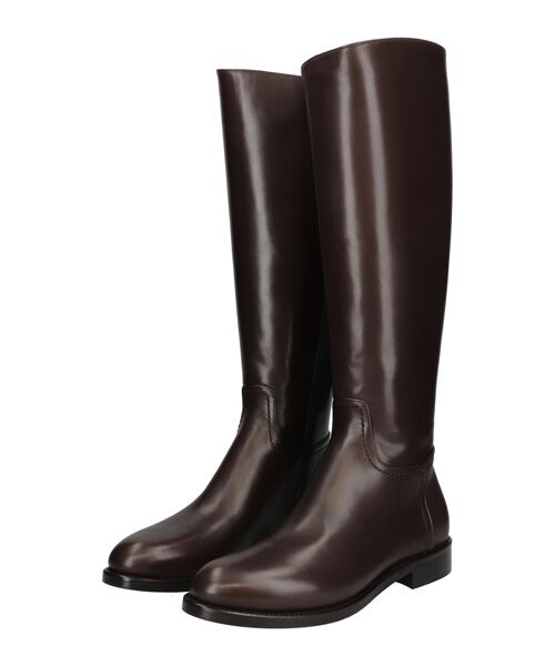 INTER-CHAUSSURES / インター ショシュール ブーツ（ロング丈） | 【mara bini】ラウンドトウローヒールレザーロングブーツ | 詳細9