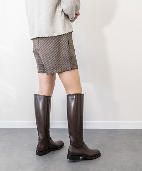 INTER-CHAUSSURES / インター ショシュール ブーツ（ロング丈） | 【mara bini】ラウンドトウローヒールレザーロングブーツ | 詳細15