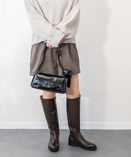 INTER-CHAUSSURES / インター ショシュール ブーツ（ロング丈） | 【mara bini】ラウンドトウローヒールレザーロングブーツ | 詳細16