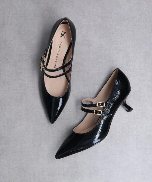 INTER-CHAUSSURES / インター ショシュール パンプス | 【FABIO RUSCONI】ポインテッドトウダブルストラップパンプス | 詳細9