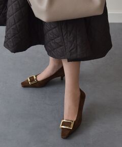 INTER-CHAUSSURES / インター ショシュール パンプス | 【FABIO RUSCONI】スクエアトウメタルバックルパンプス