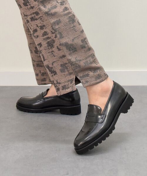 INTER-CHAUSSURES/インター ショシュール 【FABIO RUSCONI】軽量タンクソールローファー ブラック 36 INTER-CHAUSSURES/インター ショシュール 【FABIO RUSCONI】軽量タンクソールローファー ブラック 36