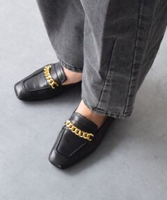 INTER-CHAUSSURES / インター ショシュール ビジネス・ドレスシューズ | 【FABIO RUSCONI】スクエアトウチェーンフラットシューズ