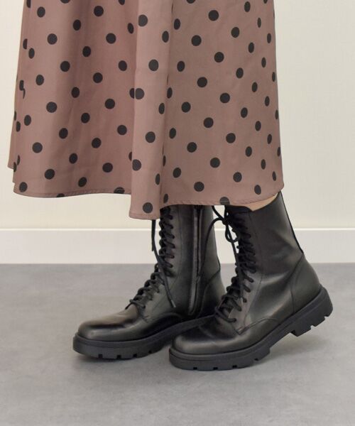 INTER-CHAUSSURES/インター ショシュール 【FABIO RUSCONI】トラックソールレースアップブーツ ブラック 36 INTER-CHAUSSURES/インター ショシュール 【FABIO RUSCONI】トラックソールレースアップブーツ ブラック 36