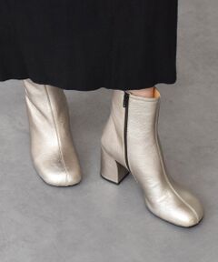 INTER-CHAUSSURES / インター ショシュール ブーツ（ショート丈） | 【FABIO RUSCONI】スクエアトウミドルヒールレザーブーツ