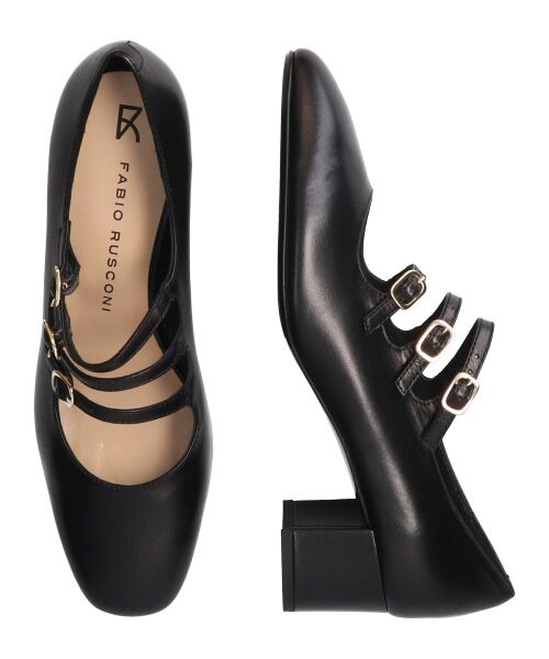 INTER-CHAUSSURES / インター ショシュール パンプス | 【FABIO RUSCONI】スクエアトウトリプルストラップパンプス | 詳細8