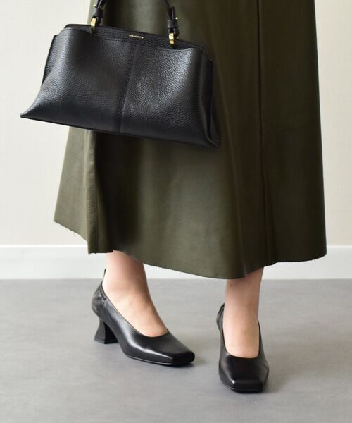 INTER-CHAUSSURES / インター ショシュール パンプス | 【FABIO RUSCONI】スクエアトウセンターシームパンプス | 詳細7