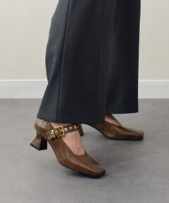 INTER-CHAUSSURES / インター ショシュール パンプス | 【FABIO RUSCONI】スクエアトウベルトパンプス