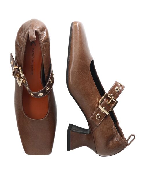 INTER-CHAUSSURES / インター ショシュール パンプス | 【FABIO RUSCONI】スクエアトウベルトパンプス | 詳細14