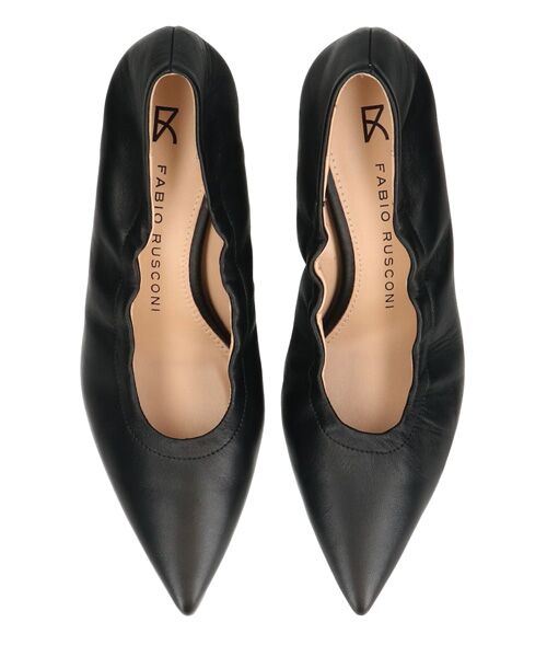 INTER-CHAUSSURES / インター ショシュール パンプス | 【FABIO RUSCONI】ポインテッドトウシャーリングパンプス | 詳細5