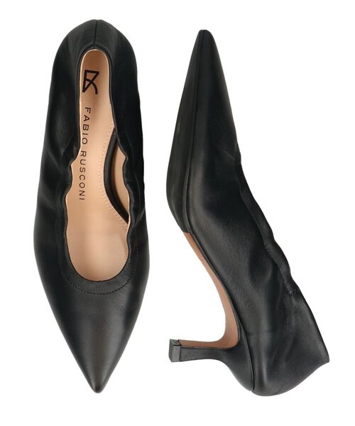 FABIO RUSCONI】ポインテッドトウシャーリングパンプス （パンプス