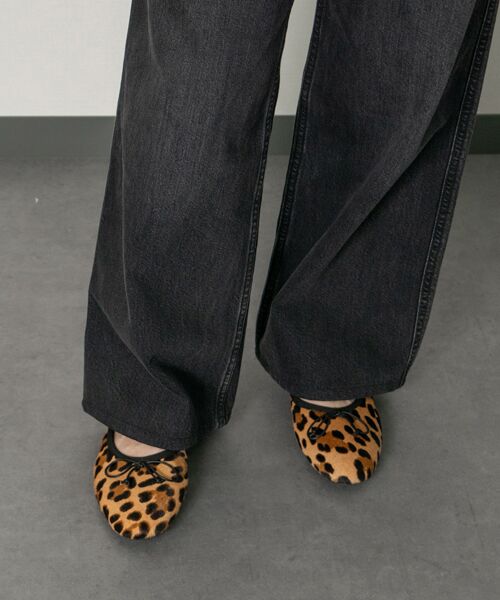 INTER-CHAUSSURES / インター ショシュール バレエシューズ | 【FABIO RUSCONI】ラウンドトウレオパードハラコバレエ | 詳細8