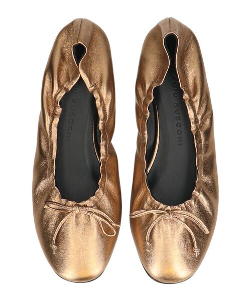 INTER-CHAUSSURES / インター ショシュール バレエシューズ | 【FABIO RUSCONI】ラウンドトウフラットシャーリングバレエ | 詳細11