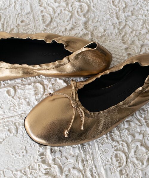 INTER-CHAUSSURES / インター ショシュール バレエシューズ | 【FABIO RUSCONI】ラウンドトウフラットシャーリングバレエ | 詳細14