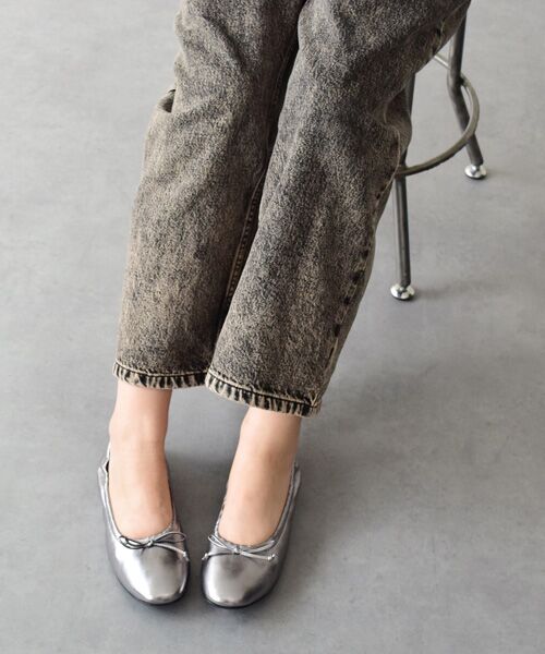 INTER-CHAUSSURES / インター ショシュール バレエシューズ | 【FABIO RUSCONI】ラウンドトウフラットシャーリングバレエ | 詳細21