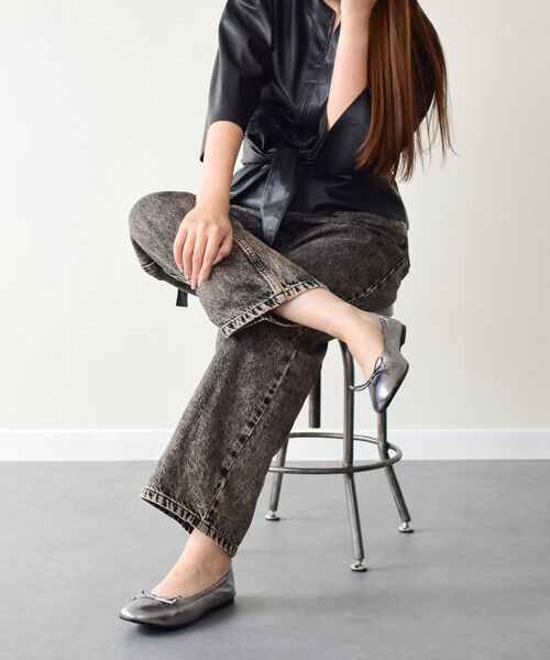 INTER-CHAUSSURES / インター ショシュール バレエシューズ | 【FABIO RUSCONI】ラウンドトウフラットシャーリングバレエ | 詳細22