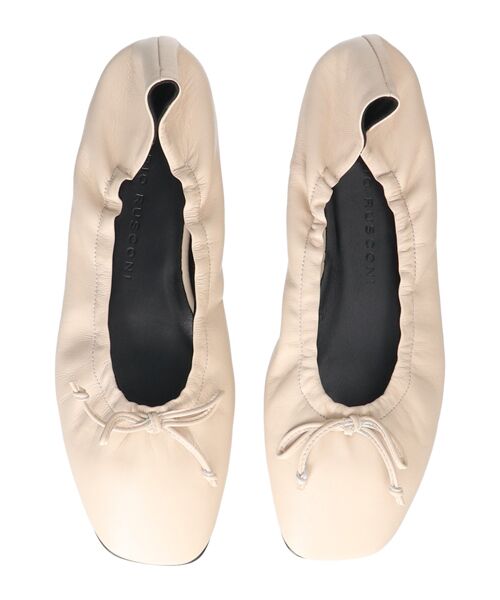 INTER-CHAUSSURES / インター ショシュール バレエシューズ | 【FABIO RUSCONI】スクエアトウフラットシャーリングバレエ | 詳細12