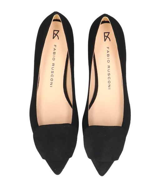 INTER-CHAUSSURES/インター ショシュール 【FABIO RUSCONI】ローヒールポインテッドトウパンプス ブラックスウェード 38 INTER-CHAUSSURES/インター ショシュール 【FABIO RUSCONI】ローヒールポインテッドトウパンプス ブラックスウェード 38