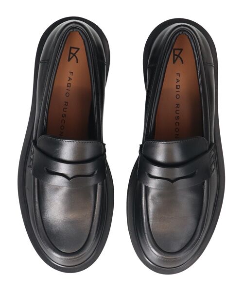 INTER-CHAUSSURES / インター ショシュール ビジネス・ドレスシューズ | 【FABIO RUSCONI】ラウンドトウ厚底ローファー | 詳細4