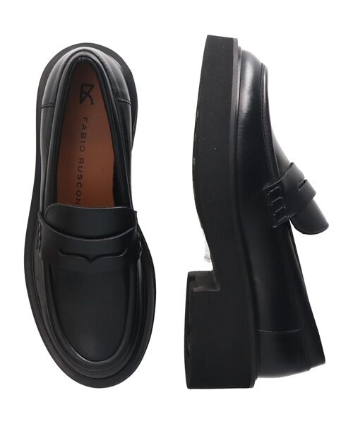 INTER-CHAUSSURES / インター ショシュール ビジネス・ドレスシューズ | 【FABIO RUSCONI】ラウンドトウ厚底ローファー | 詳細5