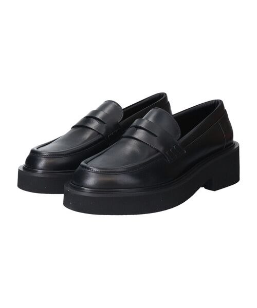 INTER-CHAUSSURES/インター ショシュール 【FABIO RUSCONI】ラウンドトウ厚底ローファー ブラック 35 INTER-CHAUSSURES/インター ショシュール 【FABIO RUSCONI】ラウンドトウ厚底ローファー ブラック 35