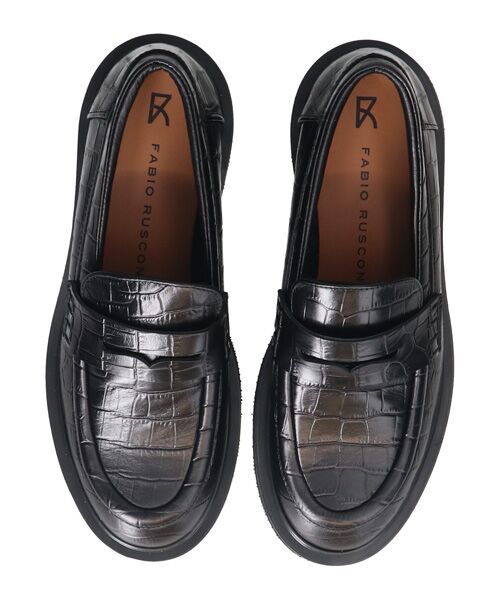 INTER-CHAUSSURES / インター ショシュール ビジネス・ドレスシューズ | 【FABIO RUSCONI】ラウンドトウ厚底ローファー | 詳細12