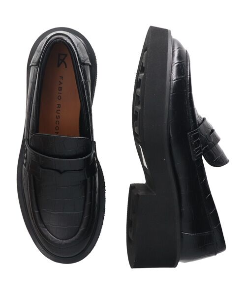 INTER-CHAUSSURES / インター ショシュール ビジネス・ドレスシューズ | 【FABIO RUSCONI】ラウンドトウ厚底ローファー | 詳細13