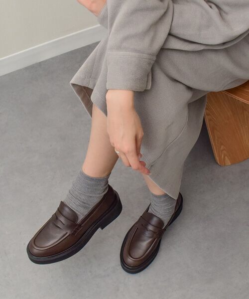 INTER-CHAUSSURES / インター ショシュール ビジネス・ドレスシューズ | 【FABIO RUSCONI】ラウンドトウ厚底ローファー | 詳細23