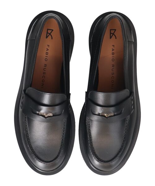 INTER-CHAUSSURES / インター ショシュール ビジネス・ドレスシューズ | 【FABIO RUSCONI】ラウンドトウ厚底ペニーローファー | 詳細4