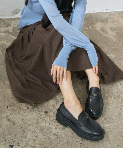 INTER-CHAUSSURES / インター ショシュール ビジネス・ドレスシューズ | 【FABIO RUSCONI】ラウンドトウ厚底ペニーローファー | 詳細7