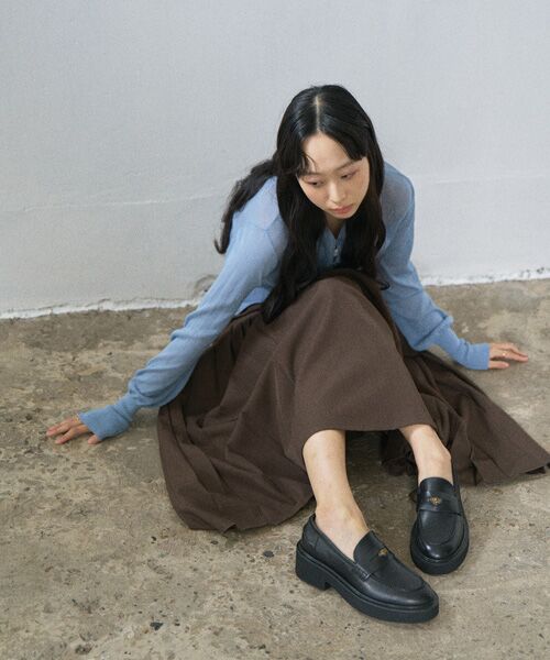 INTER-CHAUSSURES / インター ショシュール ビジネス・ドレスシューズ | 【FABIO RUSCONI】ラウンドトウ厚底ペニーローファー | 詳細8