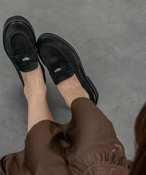 INTER-CHAUSSURES / インター ショシュール ビジネス・ドレスシューズ | 【FABIO RUSCONI】ラウンドトウ厚底ペニーローファー | 詳細15