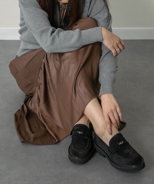 INTER-CHAUSSURES / インター ショシュール ビジネス・ドレスシューズ | 【FABIO RUSCONI】ラウンドトウ厚底ペニーローファー | 詳細16