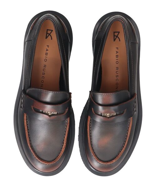 INTER-CHAUSSURES / インター ショシュール ビジネス・ドレスシューズ | 【FABIO RUSCONI】ラウンドトウ厚底ペニーローファー | 詳細20