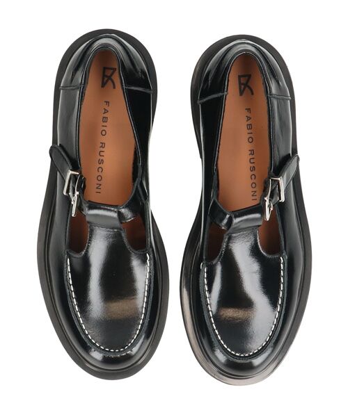INTER-CHAUSSURES / インター ショシュール ビジネス・ドレスシューズ | 【FABIO RUSCONI】ラウンドトウ厚底Tストラップシューズ | 詳細5