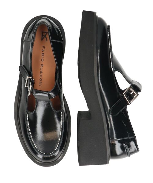 INTER-CHAUSSURES / インター ショシュール ビジネス・ドレスシューズ | 【FABIO RUSCONI】ラウンドトウ厚底Tストラップシューズ | 詳細6