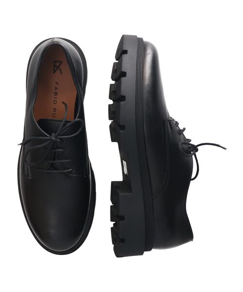 INTER-CHAUSSURES / インター ショシュール ビジネス・ドレスシューズ | 【FABIO RUSCONI】ラウンドトウ厚底レースアップシューズ | 詳細5