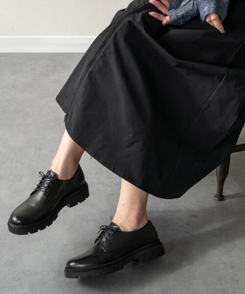 INTER-CHAUSSURES / インター ショシュール ビジネス・ドレスシューズ | 【FABIO RUSCONI】ラウンドトウ厚底レースアップシューズ | 詳細7