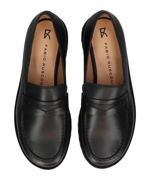 INTER-CHAUSSURES / インター ショシュール ビジネス・ドレスシューズ | 【FABIO RUSCONI】オブリークトウタンクソールローファー | 詳細5