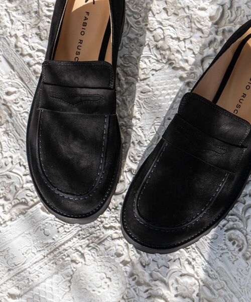 INTER-CHAUSSURES / インター ショシュール ビジネス・ドレスシューズ | 【FABIO RUSCONI】オブリークトウタンクソールローファー | 詳細15