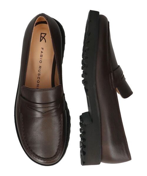 INTER-CHAUSSURES / インター ショシュール ビジネス・ドレスシューズ | 【FABIO RUSCONI】オブリークトウタンクソールローファー | 詳細22