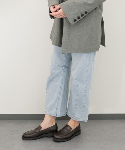 INTER-CHAUSSURES / インター ショシュール ビジネス・ドレスシューズ | 【FABIO RUSCONI】オブリークトウタンクソールローファー | 詳細23