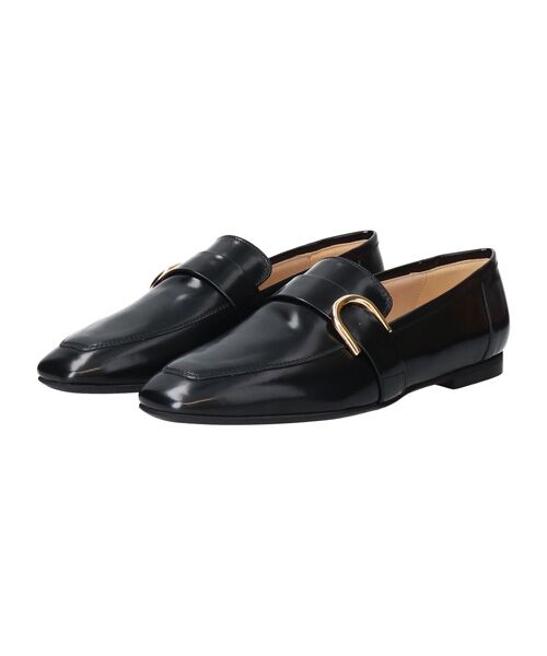 INTER-CHAUSSURES/インター ショシュール 【FABIO RUSCONI】スクエアトウバックルローファー ブラック 36 INTER-CHAUSSURES/インター ショシュール 【FABIO RUSCONI】スクエアトウバックルローファー ブラック 36