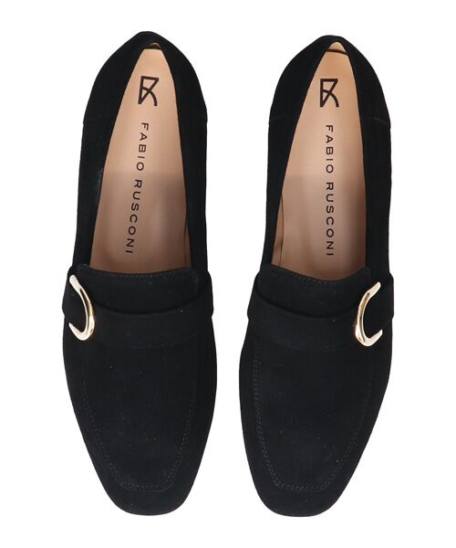 INTER-CHAUSSURES/インター ショシュール 【FABIO RUSCONI】スクエアトウバックルローファー ブラックスウェード 36 INTER-CHAUSSURES/インター ショシュール 【FABIO RUSCONI】スクエアトウバックルローファー ブラックスウェード 36