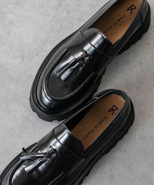INTER-CHAUSSURES / インター ショシュール ビジネス・ドレスシューズ | 【FABIO RUSCONI】厚底タンクソールタッセルローファー | 詳細8