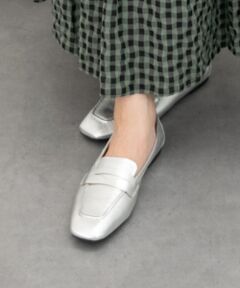 INTER-CHAUSSURES / インター ショシュール ビジネス・ドレスシューズ | 【FABIO RUSCONI】スクエアトウサケットフラットローファー