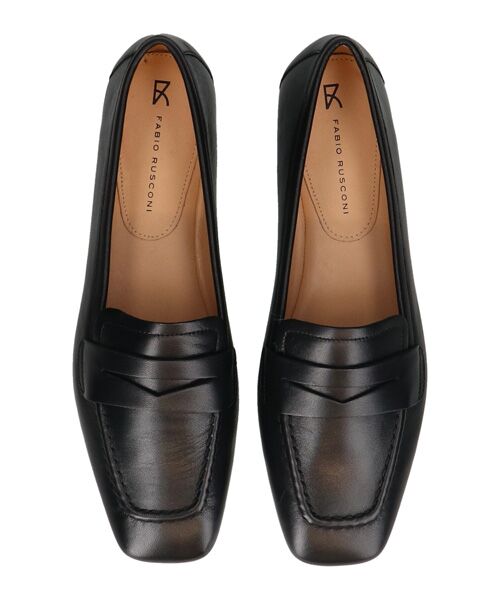 INTER-CHAUSSURES / インター ショシュール ビジネス・ドレスシューズ | 【FABIO RUSCONI】スクエアトウサケットフラットローファー | 詳細5